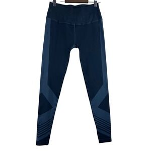 Peloton Womens High Rise Seamless Colorblock Leggings Navy Blue Size Medium